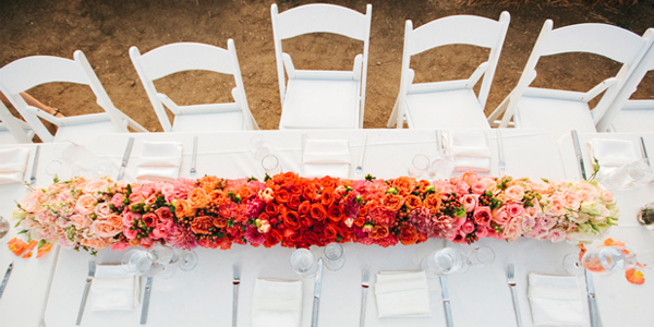 Centerpiece ombre bloemen