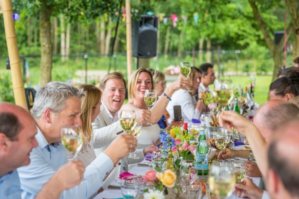 Colorful backyard wedding in the Netherlands