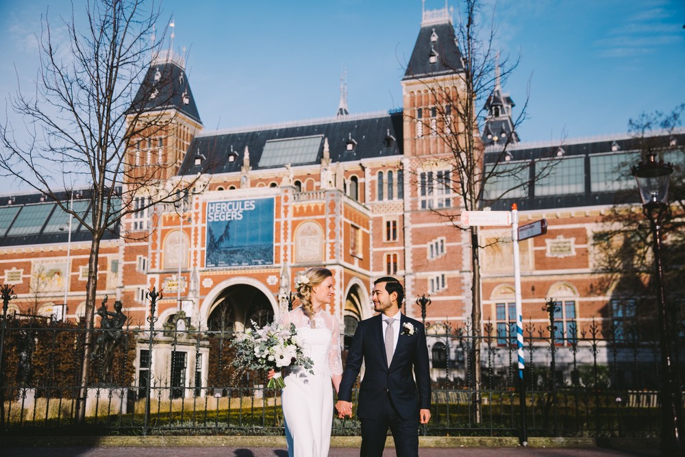 Industrial bohemian winter wedding at Stork, Amsterdam