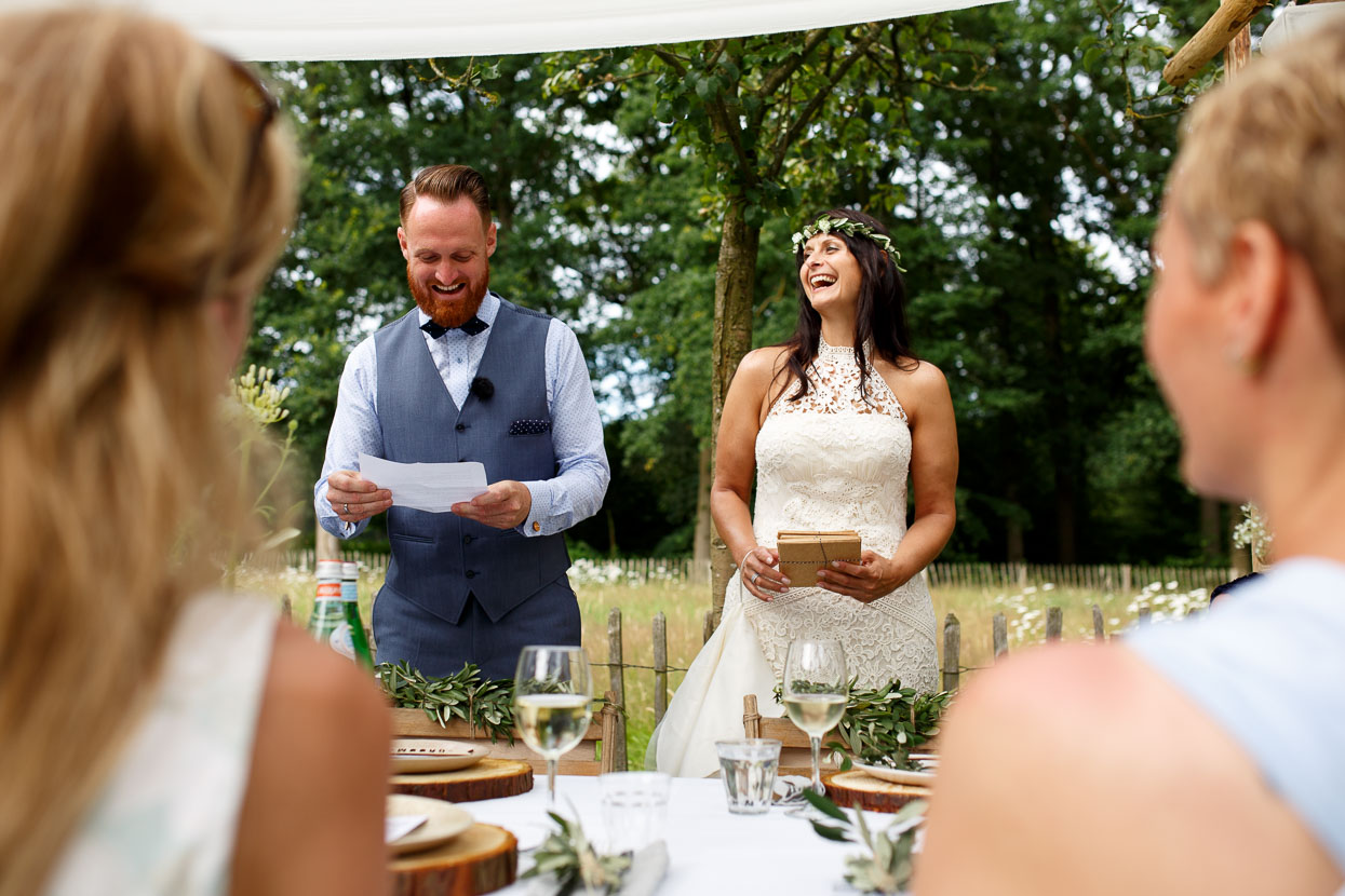 Island wedding in the woods & in the meadow